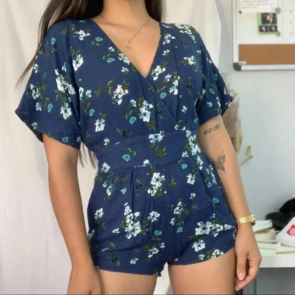 Chloe & Katie Floral Romper